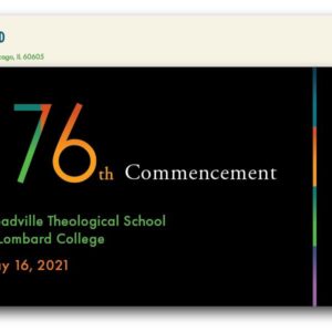 Celebrate the Graduation of Charles Loflin and Intern Ali K.C. Bell from Meadville Lombard Theological School